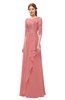 ColsBM Jody Lantana Bridesmaid Dresses Elbow Length Sleeve Simple A-line Floor Length Zipper Lace