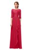 ColsBM Jody Lollipop Bridesmaid Dresses Elbow Length Sleeve Simple A-line Floor Length Zipper Lace
