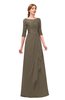 ColsBM Jody Otter Bridesmaid Dresses Elbow Length Sleeve Simple A-line Floor Length Zipper Lace