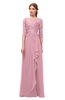ColsBM Jody Rosebloom Bridesmaid Dresses Elbow Length Sleeve Simple A-line Floor Length Zipper Lace