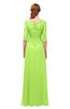 ColsBM Jody Sharp Green Bridesmaid Dresses Elbow Length Sleeve Simple A-line Floor Length Zipper Lace