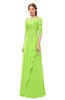 ColsBM Jody Sharp Green Bridesmaid Dresses Elbow Length Sleeve Simple A-line Floor Length Zipper Lace