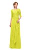ColsBM Jody Sulphur Spring Bridesmaid Dresses Elbow Length Sleeve Simple A-line Floor Length Zipper Lace