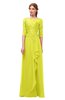 ColsBM Jody Sulphur Spring Bridesmaid Dresses Elbow Length Sleeve Simple A-line Floor Length Zipper Lace