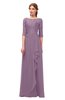 ColsBM Jody Valerian Bridesmaid Dresses Elbow Length Sleeve Simple A-line Floor Length Zipper Lace