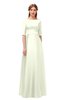 ColsBM Silver Anise Flower Bridesmaid Dresses Mature Floor Length Boat Zip up Sash A-line
