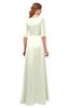 ColsBM Silver Anise Flower Bridesmaid Dresses Mature Floor Length Boat Zip up Sash A-line