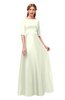ColsBM Silver Anise Flower Bridesmaid Dresses Mature Floor Length Boat Zip up Sash A-line