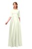 ColsBM Silver Anise Flower Bridesmaid Dresses Mature Floor Length Boat Zip up Sash A-line