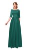 ColsBM Silver Bayberry Bridesmaid Dresses Mature Floor Length Boat Zip up Sash A-line
