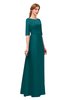 ColsBM Silver Blue Green Bridesmaid Dresses Mature Floor Length Boat Zip up Sash A-line