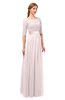 ColsBM Payton Angel Wing Bridesmaid Dresses Sash A-line Modest Bateau Half Length Sleeve Zip up