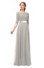 ColsBM Payton Ashes Of Roses Bridesmaid Dresses Sash A-line Modest Bateau Half Length Sleeve Zip up