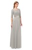 ColsBM Payton Ashes Of Roses Bridesmaid Dresses Sash A-line Modest Bateau Half Length Sleeve Zip up