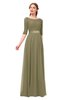 ColsBM Payton Boa Bridesmaid Dresses Sash A-line Modest Bateau Half Length Sleeve Zip up