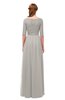 ColsBM Payton Hushed Violet Bridesmaid Dresses Sash A-line Modest Bateau Half Length Sleeve Zip up