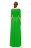 ColsBM Payton Jasmine Green Bridesmaid Dresses Sash A-line Modest Bateau Half Length Sleeve Zip up