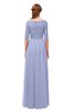 ColsBM Payton Lavender Bridesmaid Dresses Sash A-line Modest Bateau Half Length Sleeve Zip up