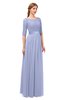 ColsBM Payton Lavender Bridesmaid Dresses Sash A-line Modest Bateau Half Length Sleeve Zip up