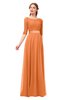 ColsBM Payton Mango Bridesmaid Dresses Sash A-line Modest Bateau Half Length Sleeve Zip up