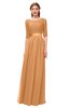 ColsBM Payton Pheasant Bridesmaid Dresses Sash A-line Modest Bateau Half Length Sleeve Zip up