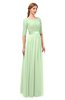 ColsBM Payton Seacrest Bridesmaid Dresses Sash A-line Modest Bateau Half Length Sleeve Zip up