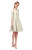 ColsBM Shiloh Egret Bridesmaid Dresses Elegant Zipper Elbow Length Sleeve Mini Baby Doll Lace