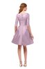 ColsBM Shiloh Fragrant Lilac Bridesmaid Dresses Elegant Zipper Elbow Length Sleeve Mini Baby Doll Lace
