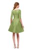 ColsBM Shiloh Leaf Green Bridesmaid Dresses Elegant Zipper Elbow Length Sleeve Mini Baby Doll Lace