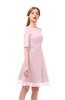 ColsBM Devyn Blush Bridesmaid Dresses A-line Classic Half Length Sleeve Mini Boat Half Backless