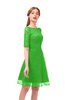ColsBM Devyn Classic Green Bridesmaid Dresses A-line Classic Half Length Sleeve Mini Boat Half Backless