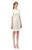 ColsBM Devyn Cream Bridesmaid Dresses A-line Classic Half Length Sleeve Mini Boat Half Backless