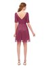 ColsBM Devyn Rose Wine Bridesmaid Dresses A-line Classic Half Length Sleeve Mini Boat Half Backless