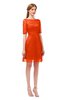 ColsBM Devyn Spicy Orange Bridesmaid Dresses A-line Classic Half Length Sleeve Mini Boat Half Backless