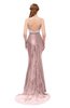 ColsBM Greer Blush Pink Bridesmaid Dresses Trumpet Zip up Modern Court Train Spaghetti Sash
