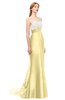 ColsBM Greer Daffodil Bridesmaid Dresses Trumpet Zip up Modern Court Train Spaghetti Sash