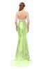ColsBM Greer Lime Green Bridesmaid Dresses Trumpet Zip up Modern Court Train Spaghetti Sash