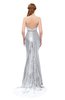 ColsBM Greer Platinum Bridesmaid Dresses Trumpet Zip up Modern Court Train Spaghetti Sash