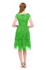 ColsBM Arlie Classic Green Bridesmaid Dresses Lace Classic Zipper Knee Length A-line Short Sleeve
