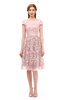 ColsBM Arlie Nectar Pink Bridesmaid Dresses Lace Classic Zipper Knee Length A-line Short Sleeve