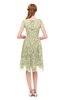 ColsBM Arlie Pale Olive Bridesmaid Dresses Lace Classic Zipper Knee Length A-line Short Sleeve