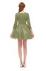 ColsBM Cass Cedar Bridesmaid Dresses Zipper Three-fourths Length Sleeve Baby Doll Cute Mini Lace
