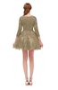 ColsBM Cass Cornstalk Bridesmaid Dresses Zipper Three-fourths Length Sleeve Baby Doll Cute Mini Lace