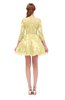 ColsBM Cass Daffodil Bridesmaid Dresses Zipper Three-fourths Length Sleeve Baby Doll Cute Mini Lace