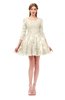 ColsBM Cass Dew Bridesmaid Dresses Zipper Three-fourths Length Sleeve Baby Doll Cute Mini Lace