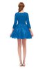 ColsBM Cass Directoire Blue Bridesmaid Dresses Zipper Three-fourths Length Sleeve Baby Doll Cute Mini Lace