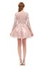 ColsBM Cass Evening Sand Bridesmaid Dresses Zipper Three-fourths Length Sleeve Baby Doll Cute Mini Lace