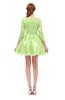 ColsBM Cass Lime Green Bridesmaid Dresses Zipper Three-fourths Length Sleeve Baby Doll Cute Mini Lace