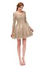 ColsBM Cass Macaroon Bridesmaid Dresses Zipper Three-fourths Length Sleeve Baby Doll Cute Mini Lace