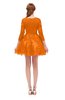 ColsBM Cass Orange Bridesmaid Dresses Zipper Three-fourths Length Sleeve Baby Doll Cute Mini Lace